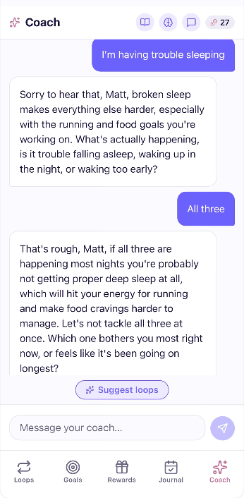 Loops coach conversation